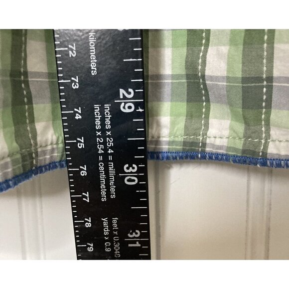 Tommy Bahama Island Crafted Men’s Large Green Plaid Short Sleeve Button Up Shirt - Picture 10 of 10